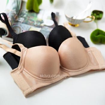 Adjustable wide shoulder straps Offer PUSH UP function Underwire cups Material : (01-0008) Go Green Bra