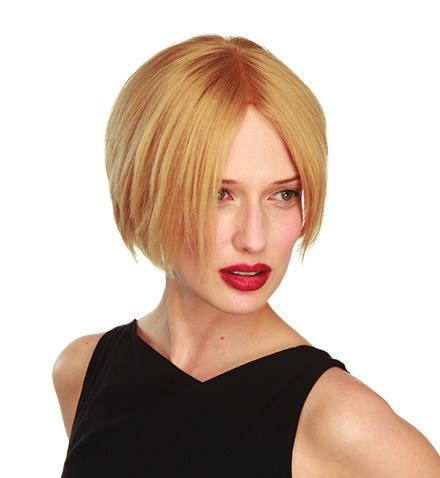 100% European Hair Susan German FRENCH TOP Stretch Cap (Lined Close-Wefted Back) This version of the Susan wig is also French Top with hidden knot-work and no return hairs, but with a Stretch Cap