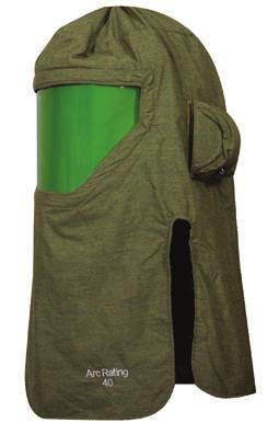 40 CAL ARCGUARD REVOLITE NP Olive Green NP Olive Green REVOLITE HOOD H65NPQHHATLT REVOLITE CROSSVENT HOOD H65NPQHFANLT 45% Lighter weight than traditional 40 cal garment options Anti-fog faceshield