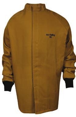 65 CAL ARCGUARD ARC FLASH GARMENTS 65 CAL SHORT COAT C04KDQT03 32 65 CAL BIB OVERALL C45KDQT 32 Made from DuPont Nomex & Kevlar Blend FR Hook & loop front closure Stand up collar for extra coverage