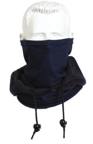 fleece hood with an adjusted inner facial lining Designed for cold
