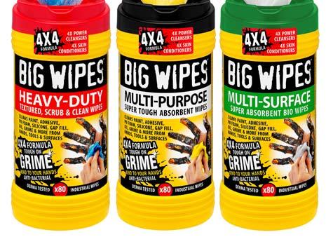 The Dirty Truth Millions of workers don't have ready access to any hand cleaning facilities In 2014 the best got even better: Big Wipes has launched its all new preservative free, antibacterial 4x4