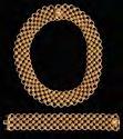 00 Lot #432: WOVEN GOLD CHAIN CHOKER AND BRACELET Each stamped Marchisio (?