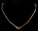 00 Lot #433: GOLD CHAIN AND BAR NECKLACE Stamped indistinctly; approx. 18 in.