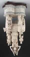00 594 Pr. Large Chinese carved ivory Emperor and Empress regulations prior to bidding). Ivory: 33.