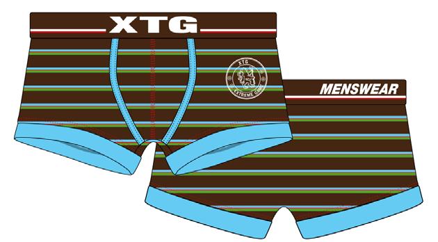 The full elastic exposed waistband features XTG logo in the front and this collection s motto:
