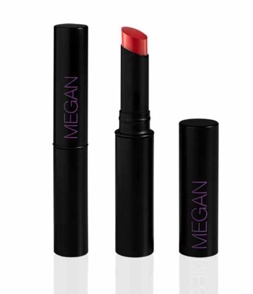 Lipstick Stilo Megan Base = PP + ALUMINUM OVERSHELL Cap = PE + ALUMINUM OVERSHELL Collar =