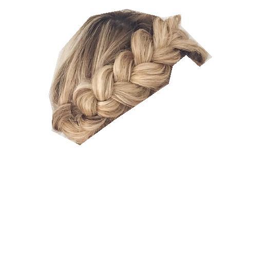 Figure 6: Hair region mask. region to generate the hair mask and obtain the hair region, the results as shown in Figure 6. We apply the sliding window method inside the hair region.