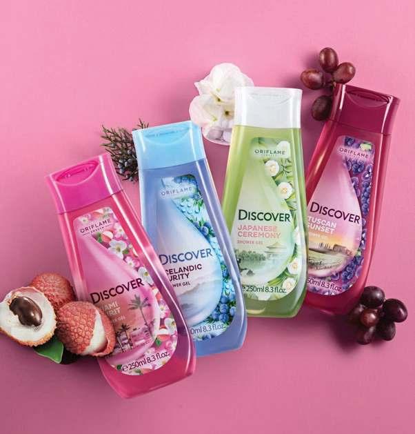 CATCH THE FRESHNESS TIDE An invigorating, vibrant blend of dogwood flower and lychee Refreshing scent of piney juniper and sea water Any shower gel for only 700 Fresh scents of Tsubaki and White Tea