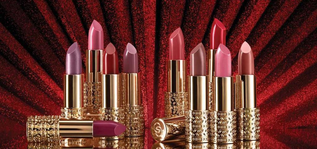 OUR CHAMPION PRODUCTS REFINED SHADES Jewel Lipstick is Oriflame's first lipstick encased in a heavy, precious jewellery-inspired metal pack, designed exclusively for Giordani Gold.