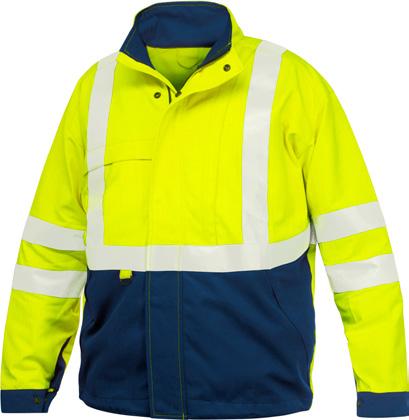 8503 FLAME RETARDANT HIGH VISIBILITY TROUSERS Two hanging nail pockets that can be tucked away; one with extra pockets and one with tool loops.