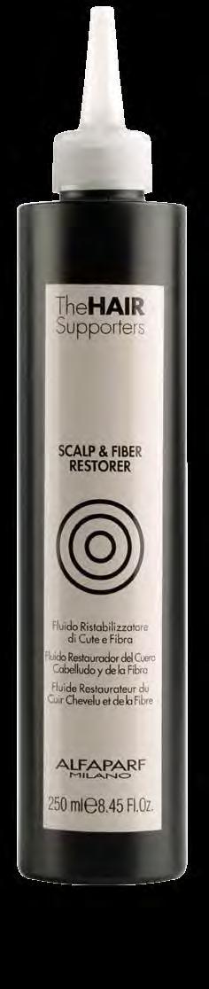 RESTORES THE CORRECT BALANCE OF THE HAIR FIBER, AT THE SAME TIME SEALING THE CUTICLE OFFERING NOURISHMENT AND SHINE.