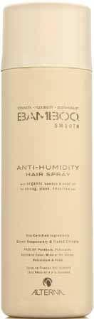 BAMBOO Smooth Anti-Humidity Hair Spray ANTI-HUMIDITY HAIRSPRAY is a weightless, ultra-dry hair spray with flexible hold that combines strengthening, pure Organic Bamboo with smoothing, Organic Kendi