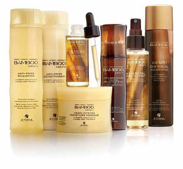 BAMBOO BAMBOO Smooth Collection cultivate strong, sleek, frizz-free hair Pure Organic Bamboo Extract from our planet s most resilient botanical resource immediately boosts hair s intrinsic