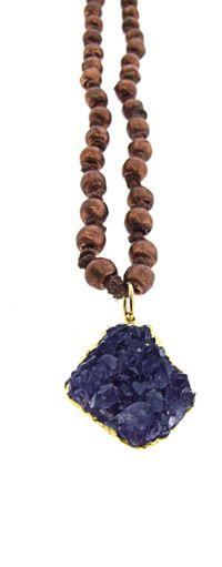 Necklace AL12 - G 20 adjustable hand knotted copper beads