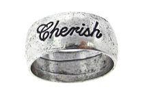 floral pattern stamped ring $22 Direction Ring RE23 - G, RE23