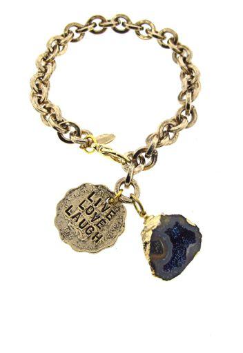 Necklace RE30 - S 24 plain chain quartz crystal with