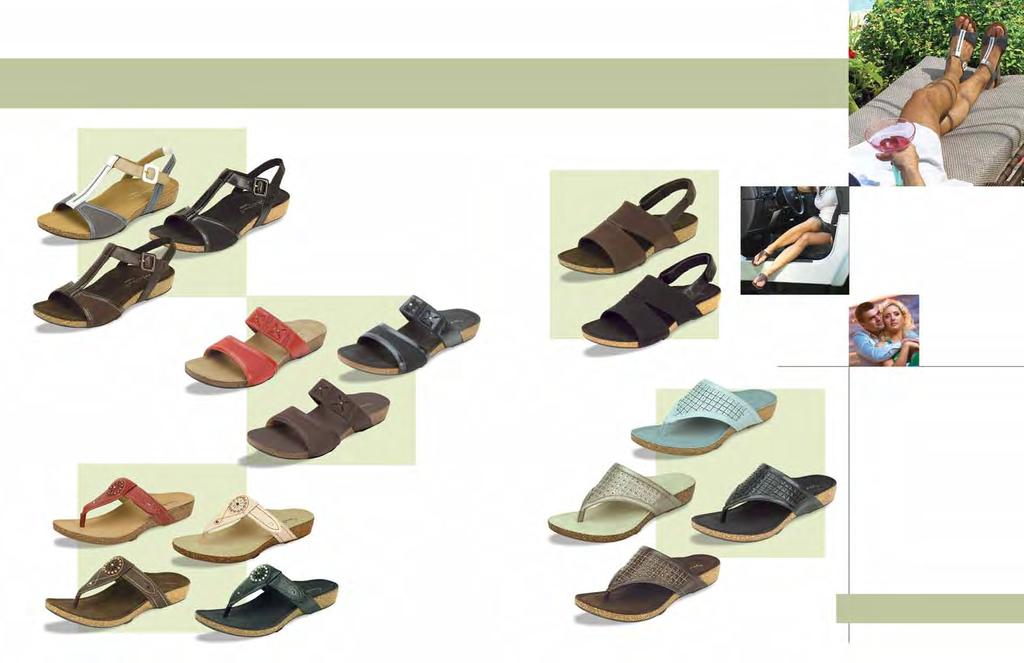 Sandalistas - Cork Comfort collection the healthiest sandals you ll ever wear SC49 SEA BREEZE sabrina - Stylish t-strap design with buckle closure - Stretch fabric for forefoot comfort - Elastic heel