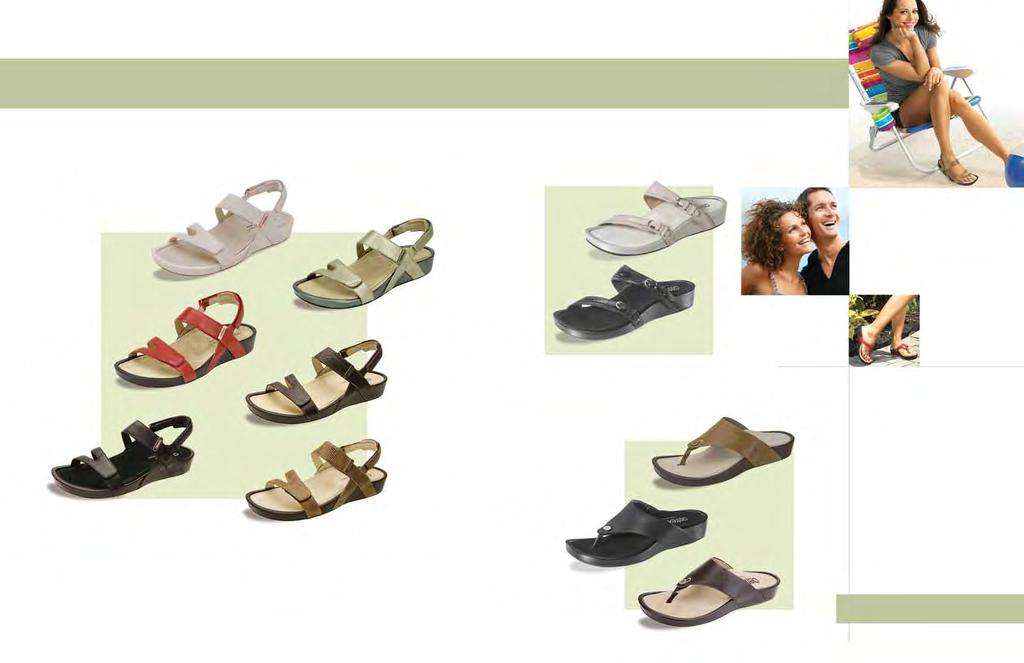 Sandalistas - CUSTOMIZED Comfort collection the healthiest sandals you ll ever wear PARAISO - Adjustable hook and loop quarter straps for optimum fit - Padded heel strap AMALIE - Strategically placed