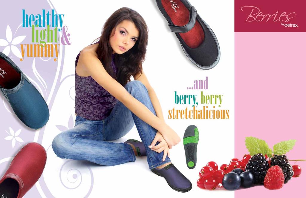 Excuse the pun, but we ve stretched our imagination to the limit. Berries by Aetrex combines fashion and fun with extraordinary comfort.