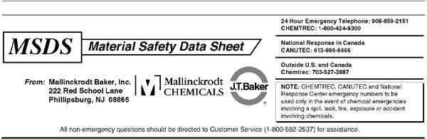 APPENDIX C: MSDS EXAMPLE METHANOL MSDS Number: M2015 --- Effective Date: 11/12/01 1. Product Identification Synonyms: Wood alcohol; methyl alcohol; carbinol CAS No.: 67-56-1 Molecular Weight: 32.