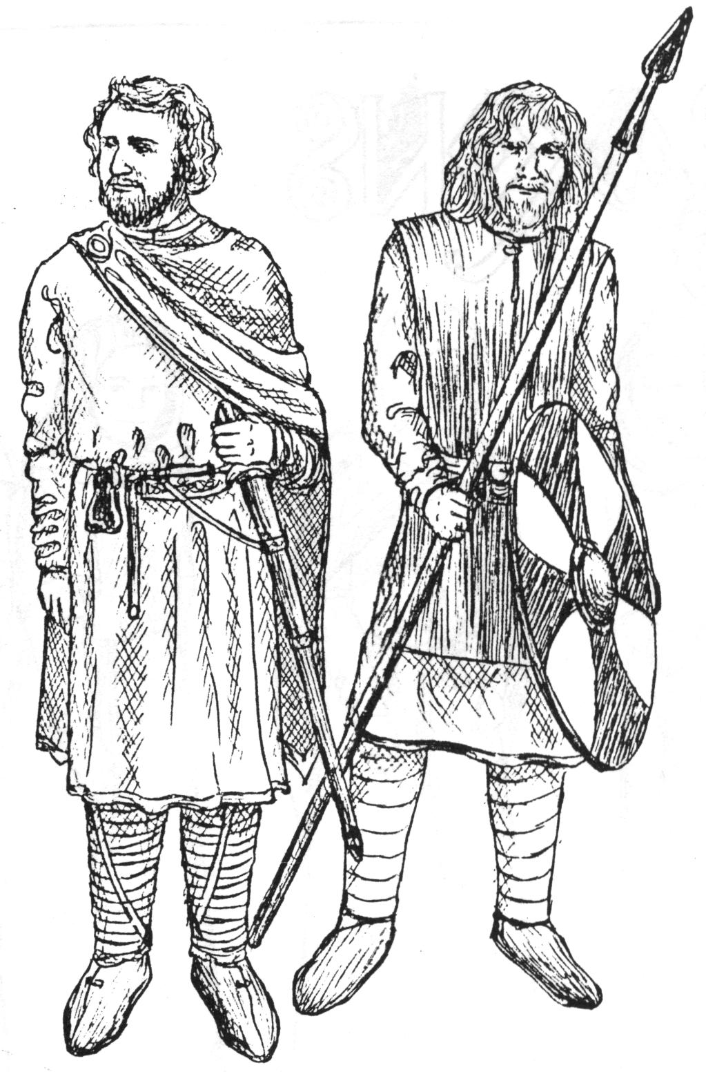 The Saxon tunic was generally longer both in hem and sleeve length.
