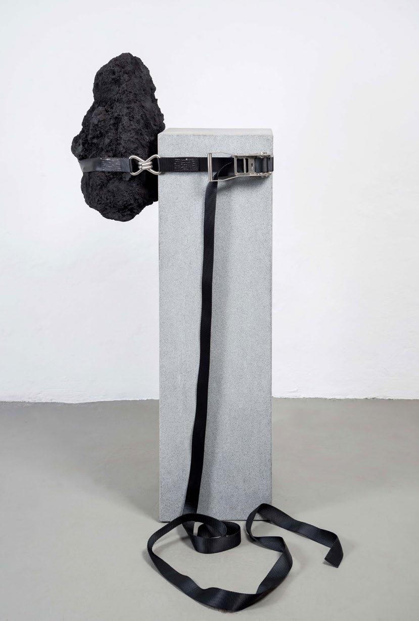 Included in his most recent exhibition at OMR, Dávila s sculpture, The Act of Perseverance, is based on the arrangement and overlapping of common construction materials such as boulders, metal,