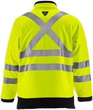 All the toughness of the Extreme Softshell with the added benefits of HiVis material and reflective tape, including our new X-Back safety feature.