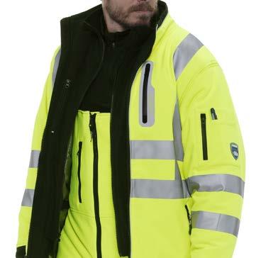 back NEW Stitchless bonded tape for increased durability Lime 0796R Reg S-5XL 0797 HiVis Extreme Softshell Bib Overalls Over 500g insulating power 100% Polyester comfort stretch microfiber shell