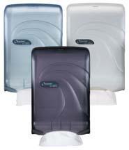 Pull Dispenser Smoke/Light Grey Packed: 1 Per Case DSCP100 Quantum Toilet Tissue Dispenser Universal - dispenses any brand