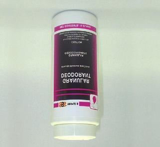 Deodorant Pow der should be used wherever the ap pli ca tion of a liquid deodorant isn t practical