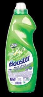 BOOSTER BOOSTER CONCENTRATED FABRIC SOFTENERS Economical concentrate intended for rinsing all kinds of fabrics. It makes them uniquely soft and fluffy, providing a fresh and durable scent.