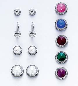 Performance Earrings... The Aurora Borealis crystal shimmers with a rainbow of color.