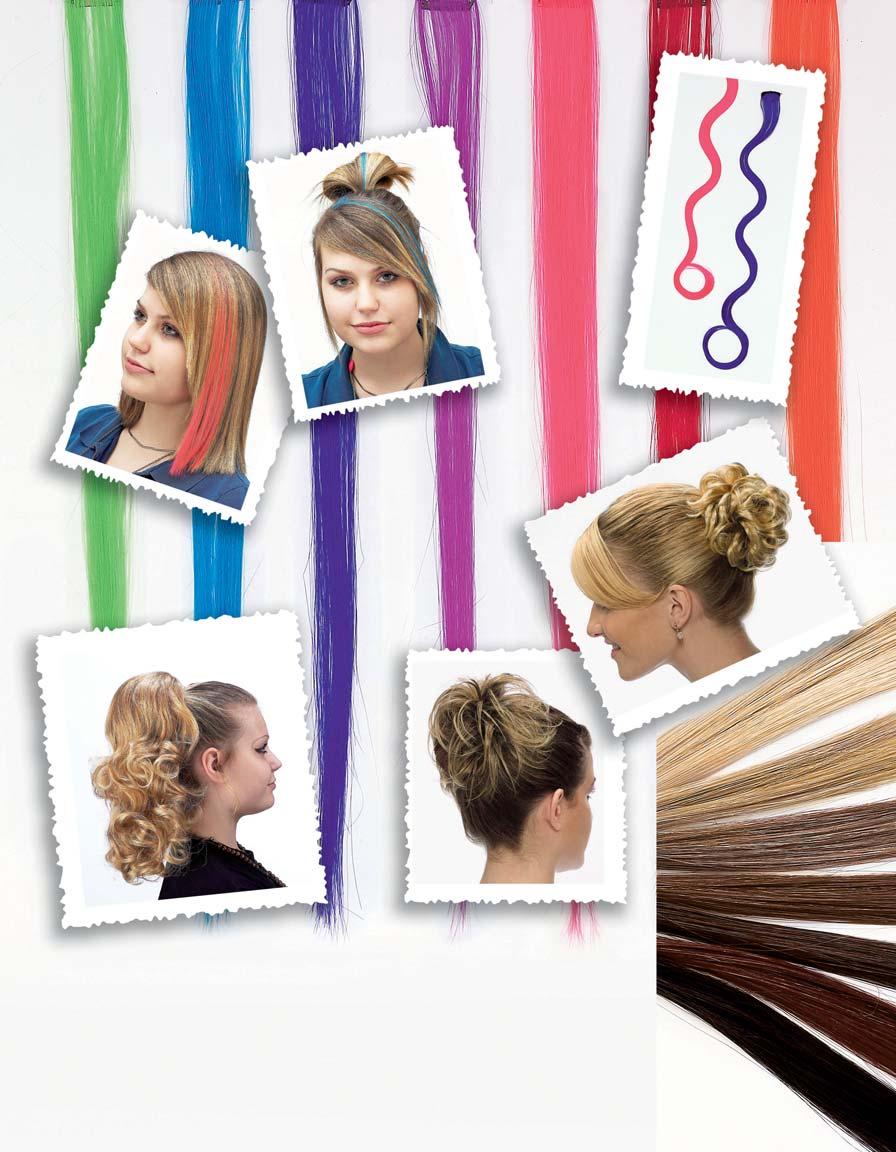 Add a dash of color to your hair. These hair extensions make it easy to change your style from the familiar to the unique. Great for school spirit!