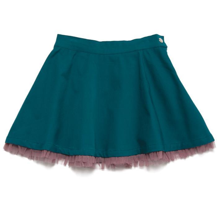 FRANKIE SKIRT AW1250 Twill skirt with net ruffle