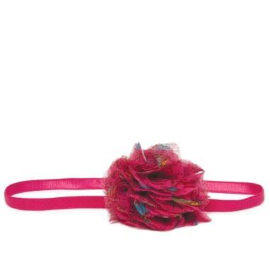 POM-POM BAND AW12AS06 Hair band with floral pom pom Butterfly print pink: AW12AS06BFPNK Butterfly print cream: AW12AS06CRM Butterfly print green: