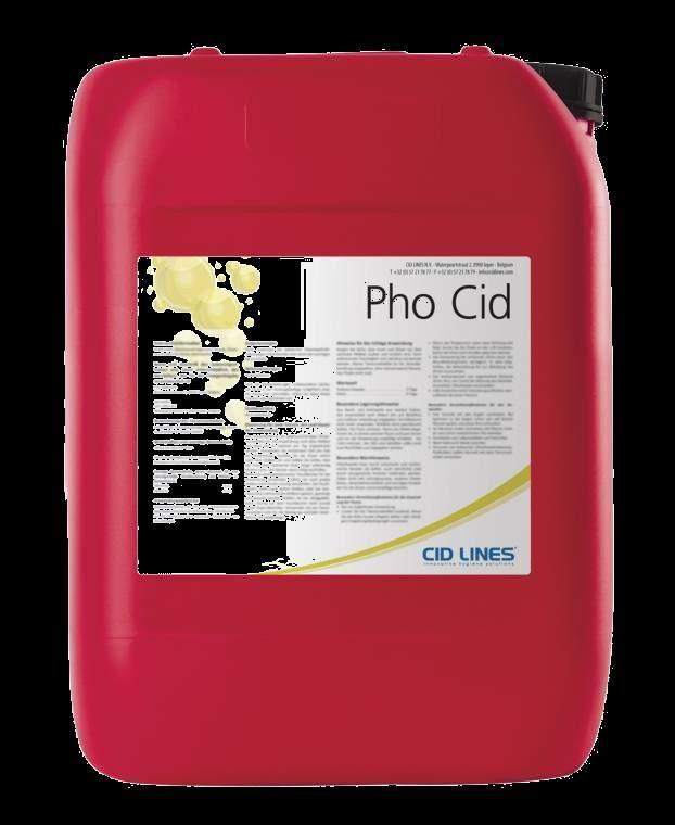 Plant Hygiene & Cleaning DM CID & PHOCID The CID LINES traditional range of liquid detergents is well proven in the field.