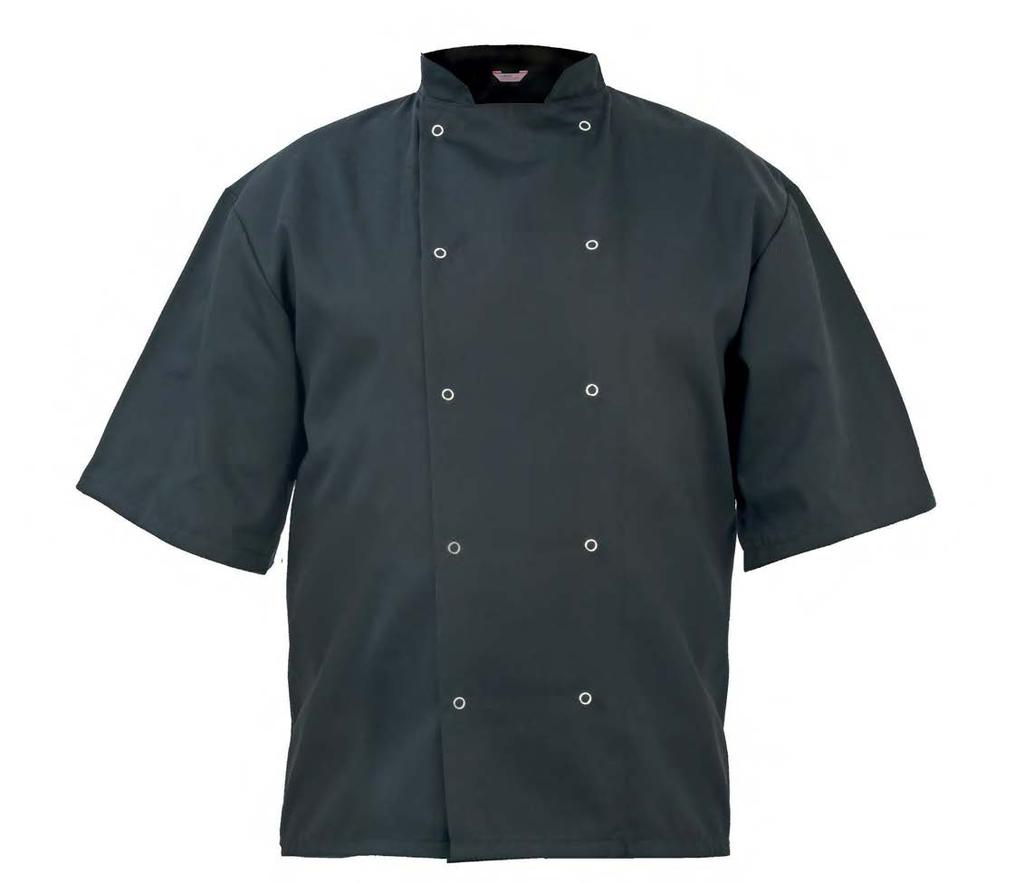 Standard cuffs Short Sleeve Black Chefs