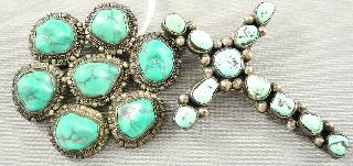 with turquoise and coral.