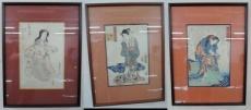 5 x 23 cm - 14 x 9 " 1108 PRINTS OF TOYOKUNI I AND III SIGNED DATED Print of Toyokuni III.
