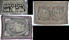 Also included: A pair of paintings in natural pigments on paper mounted on silk depicting scenes of life.