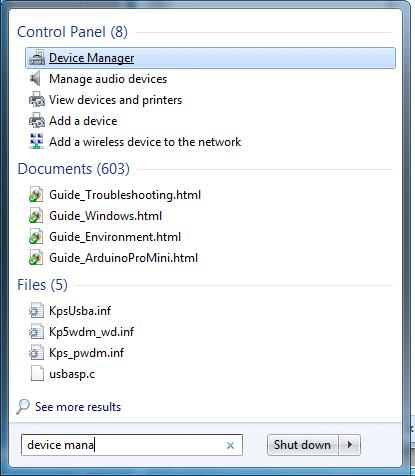 the round windows logo) and click on it and start typing in Device Manager Click on the Device Manager (top icon