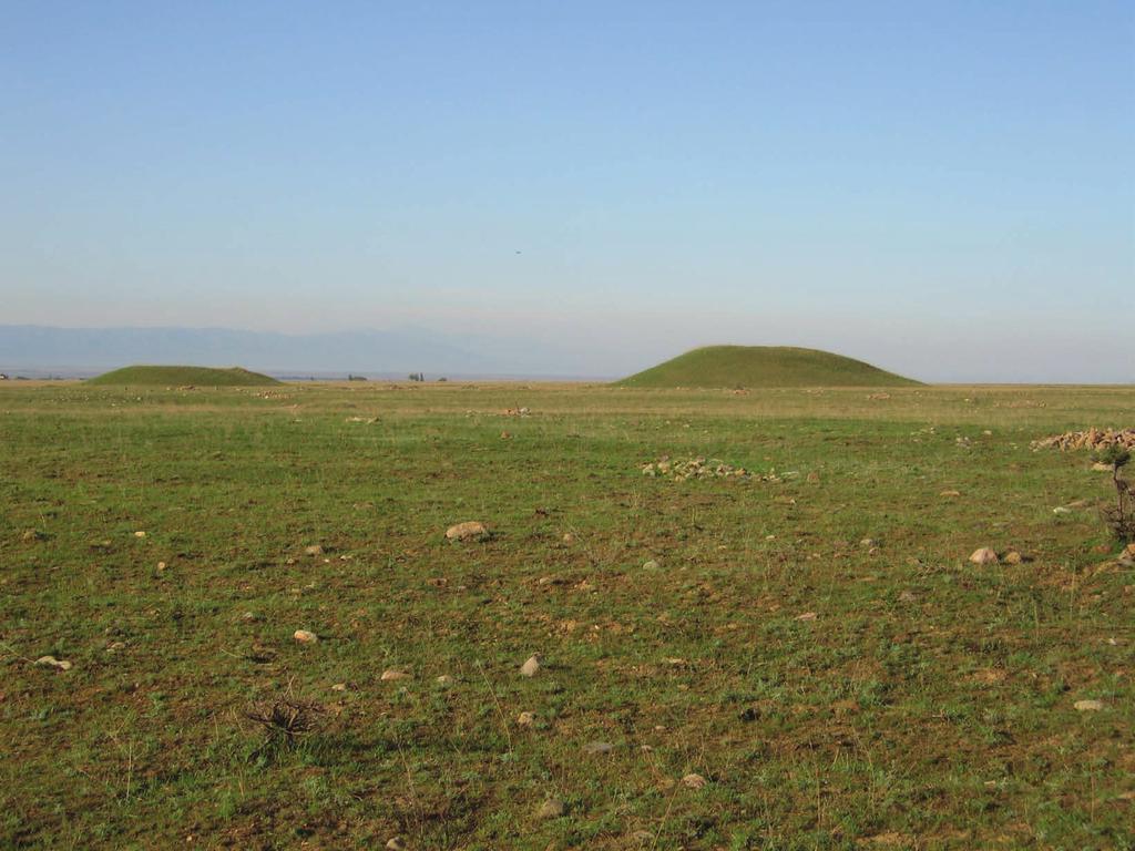 Burial mounds of Scythian elites in the Eurasion steppe: New discoveries 347 a kaftan-like sleeved jacket, trousers and half-length boots.