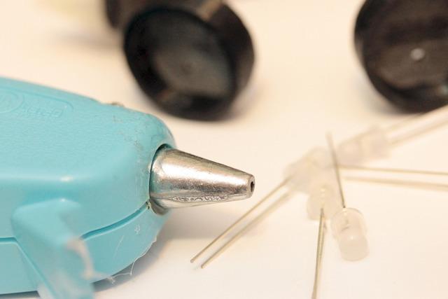 When gluing-in your LEDs, make sure that the short and long legs of the LEDs are all oriented the same.
