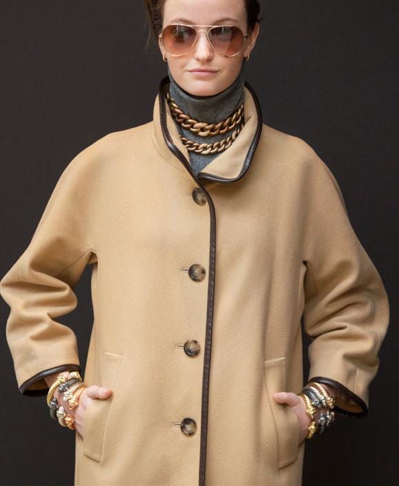 French Kiss Here s another idea that suggests layering jewelry on top of clothes a double appearance of Belmont Titanium necklaces with cognac diamonds over a turtleneck.