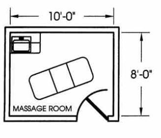 massage and waxing room