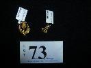 73 2 X ASST CHARMS; THISTLE & SHIP 9CT GOLD
