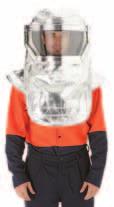 Aluminised Aramid Apparel Aluminised Aramid Hood with clear visor Complete with built in hard hat Duel polypropylene clear visors Replacement inner and outer visor available Offers excellent