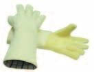pile palm Aramid felt back and cuff extension Insulated with wool lining Heat resistance to 430ºC Excellent cut, slash and abrasion resistance Aramid heat resistant glove saver Aramid fibre Heat