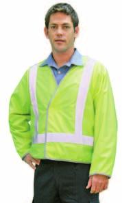 High Visibility Safety Apparel Safety Vests LONG SLEEVE High Visibility Class Day/Night Safety Vest 50mm silver reflective tape Cool, breathable and lightweight fabric Touch tape fastening for easy